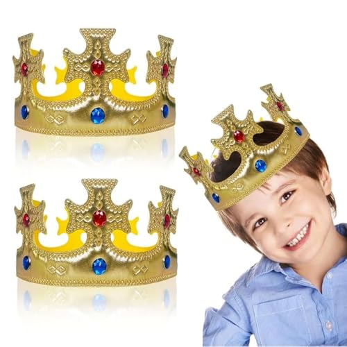 CUEMOON 2 König und Königin Schmuck Kronen, Geburtstagskronen, Geburtstagsparty Kronen, Prinz Kronen, Prinzessin Kronen, Kostüm Zubehör CUEMOON 2 König und Königin Schmuck Kronen, Geburtstagskronen, Geburtstagsparty Kronen, Prinz Kronen, Prinzessin Kronen, Kostüm Zubehör von CUEMOON