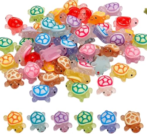 CUEMOON 60 Stück Mini Figuren Schildkröten Harz,Kunstharz Turtle,Schildkröte Deko,Glühende Kleine Meerestiere CUEMOON 60 Stück Mini Figuren Schildkröten Harz,Kunstharz Turtle,Schildkröte Deko,Glühende Kleine Meerestiere von CUEMOON