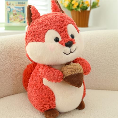 CULASIGN Eichhörnchen Stofftier Plüschtier, Kuscheltier Squirrel Eichhörnchen mit Kiefer für Kinder, Mädchen, Jungen, Baby, Geburtstag Geschenk (38cm) von CULASIGN