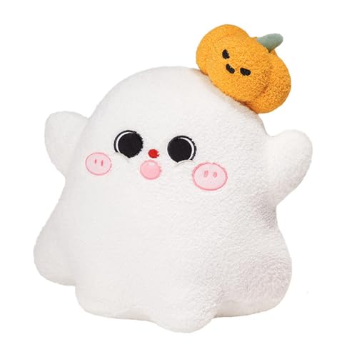 CULASIGN Halloween Plüschtier Stofftier, 38 cm Weicher Kürbis Geist Kissen Puppen Spielzeug Wurfkissen für Kinder Mädchen Jungen Geschenk (Geist) von CULASIGN