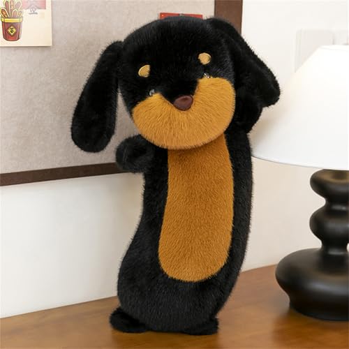 CULASIGN Hund Stofftier Plüschtier, Weicher Kuscheltier Dachshund Dog Puppe Kissen für Kinder, Mädchen, Jungen, Baby, Geburtstag Geschenk (40 cm,Schwarz) von CULASIGN