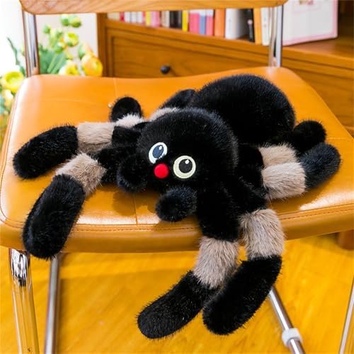 CULASIGN Spinne Kuscheltier Plüschtier, Stofftier Spinne Spider Wurfkissen Kissen zum Kuscheln für Kinder Weihnachts Geschenk (Braun,40 cm) von CULASIGN