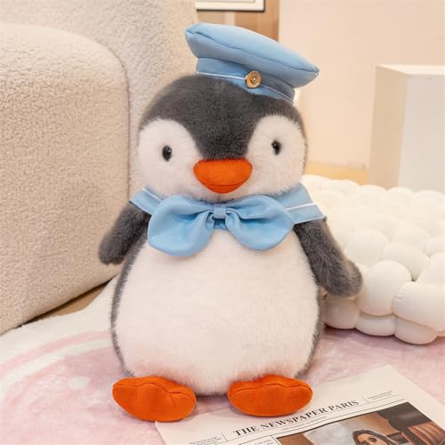 CULASIGN Süße Pinguin Stofftier Plüschtier, Pinguine der Marine Kuscheltier Kissen Puppe Zierkissen für Kinder, Mädchen, Jungen Geburtstag Geschenk (35 cm) von CULASIGN