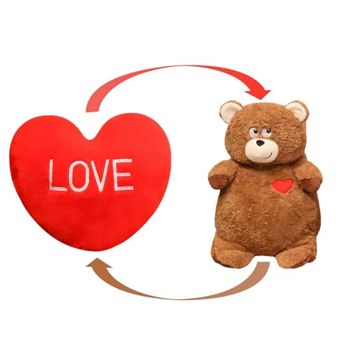 CULASIGN Teddy Plüschbär mit Herz Rot, Herz Rot Kuscheltier, für Babys Kinder Jungen Mädchen Liebhaber (40cm) von CULASIGN