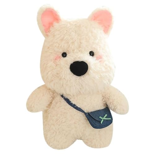 CULASIGN Weiß Hund Stofftier Plüschtier, Kuscheltier Westie West Highland White Terrier Hund für Kinder, Mädchen, Jungen, Baby, Geburtstag Geschenk (22cm) von CULASIGN