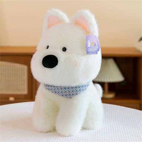 CULASIGN Westie Hund Stofftier Plüschtier, Weicher Kuscheltier West Highland White Terrier Hund für Kinder, Mädchen, Jungen, Baby, Geburtstag Geschenk (35cm,Weiß) von CULASIGN