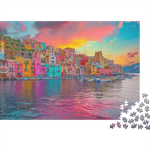 Cinque Terre Holzpuzzles 1000 Teile Erwachsene Moderne Wohnkultur Family Challenging Games Lernspiel Geburtstagsgeschenk Entspannung Und Intelligenz 1000pcs (75x50cm) von CULPRT