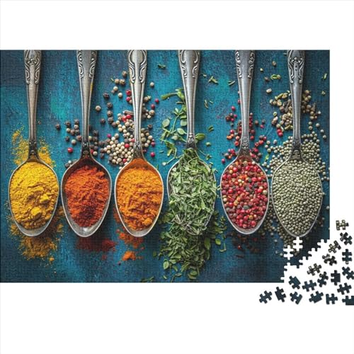 Colourful Spices from All Holzpuzzles 1000 Teile Erwachsene Wohnkultur Geschicklichkeitsspiel Für Die Ganze Familie Lernspiel Geburtstagsgeschenk Stress Relief 1000pcs (75x50cm) von CULPRT