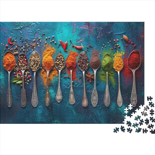 Colourful Spices from All Holzpuzzles 300 Teile Erwachsene Home Decor Family Challenging Games Geburtstagsgeschenk Educational Game Entspannung Und Intelligenz 300pcs (40x28cm) von CULPRT