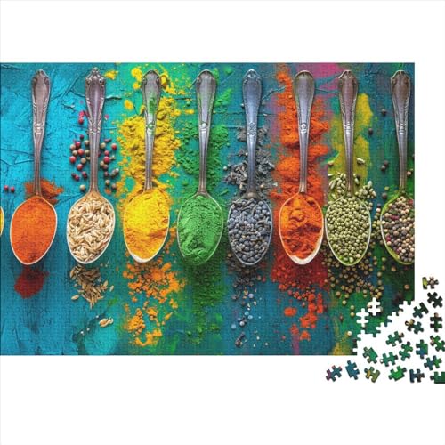 Colourful Spices from All Holzpuzzles 300 Teile Erwachsene Wohnkultur Family Challenging Games Geburtstagsgeschenk Educational Game Stress Relief 300pcs (40x28cm) von CULPRT