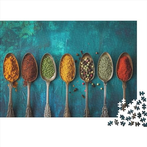 Colourful Spices from All Holzpuzzles 300 Teile Für Erwachsene Family Challenging Games Lernspiel Moderne Wohnkultur Geburtstagsgeschenk Stress Relief Toy 300pcs (40x28cm) von CULPRT