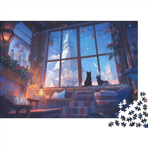 Die Welt außerhalb des Fensters Holzpuzzles 1000 Teile Erwachsene Geschicklichkeitsspiel Für Die Ganze Familie Home Decor Geburtstagsgeschenk Lernspiel Stress Relief 1000pcs (75x50cm) von CULPRT