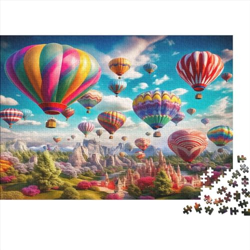 Heißluftballon Holzpuzzles 1000 Teile Erwachsene Moderne Wohnkultur Family Challenging Games Lernspiel Geburtstagsgeschenk Entspannung Und Intelligenz 1000pcs (75x50cm) von CULPRT