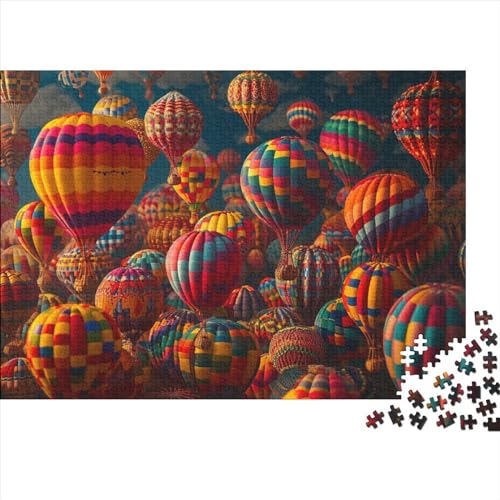 Heißluftballon Holzpuzzless Erwachsene 1000 Teile Geburtstagsgeschenk Educational Game Wohnkultur Family Challenging Games Stress Relief 1000pcs (75x50cm) von CULPRT