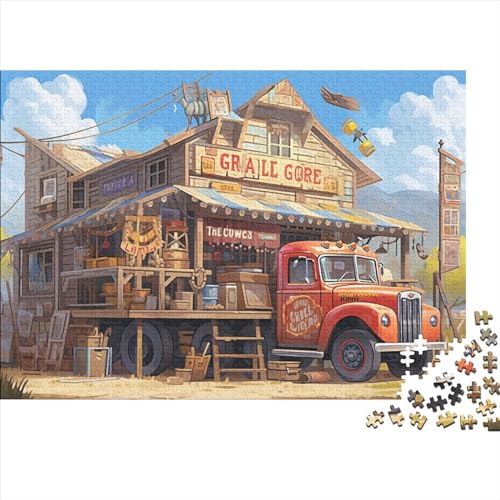 Landladen Holzpuzzles 1000 Teile Für Erwachsene Moderne Wohnkultur Family Challenging Games Geburtstagsgeschenk Educational Game Stress Relief Toy 1000pcs (75x50cm) von CULPRT