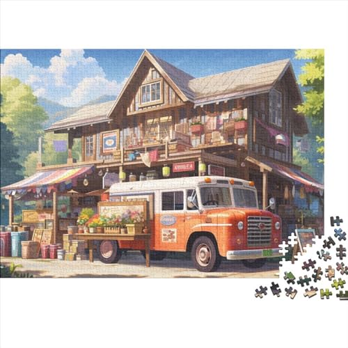 Landladen Holzpuzzless Für Erwachsene 1000 Teile Family Challenging Games Wohnkultur Geburtstagsgeschenk Lernspiel Stress Relief Toy 1000pcs (75x50cm) von CULPRT