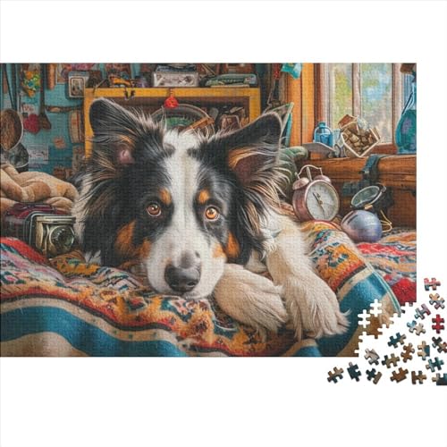 Painting Puppies 500 Teile Erwachsene Holzpuzzless Educational Game Moderne Wohnkultur Geburtstagsgeschenk Family Challenging Games Stress Relief Toy 500pcs (52x38cm) von CULPRT