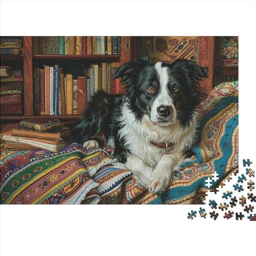 Painting Puppies Holzpuzzles Erwachsene 1000 Teile Lernspiel Geschicklichkeitsspiel Für Die Ganze Familie Geburtstagsgeschenk Home Decor Stress Relief 1000pcs (75x50cm) von CULPRT