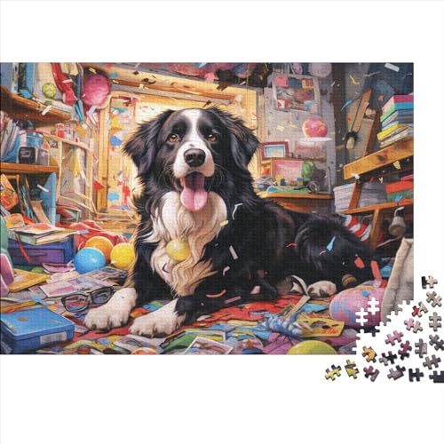 Painting Puppies Holzpuzzles Für Erwachsene 500 Teile Geburtstagsgeschenk Family Challenging Games Lernspiel Wohnkultur Stress Relief 500pcs (52x38cm) von CULPRT