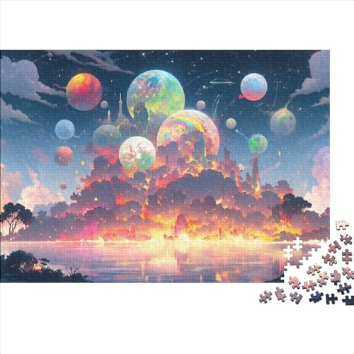 Planetary Vision Holzpuzzles 500 Teile Erwachsene Wohnkultur Geburtstagsgeschenk Geschicklichkeitsspiel Für Die Ganze Familie Lernspiel Stress Relief 500pcs (52x38cm) von CULPRT