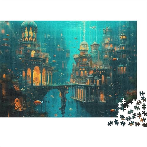 Whimsical Seabed Holzpuzzles Erwachsene 500 Teile Lernspiel Geschicklichkeitsspiel Für Die Ganze Familie Geburtstagsgeschenk Home Decor Stress Relief 500pcs (52x38cm) von CULPRT