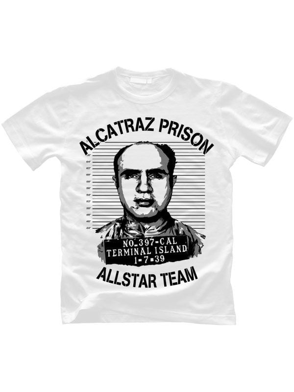 Alcatraz Prison Wear Allstar Team T-Shirt weiss-schwarz von CULTSTYLES GmbH - KF