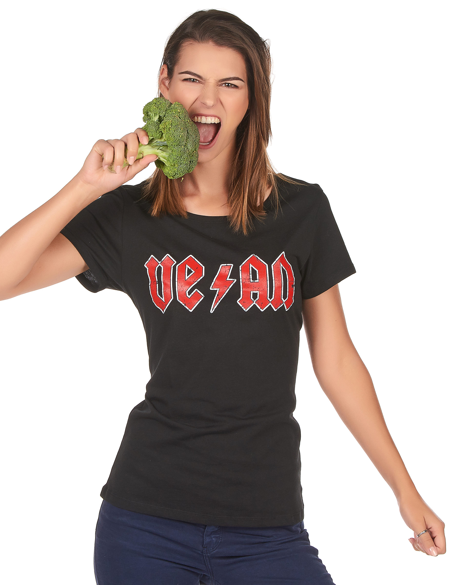 Veganer Damen-Shirt schwarz-rot Veganer Damen-Shirt schwarz-rot von CULTSTYLES GmbH - KF