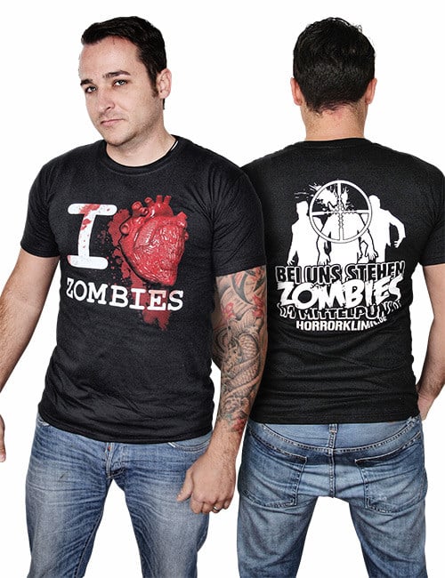 Zombie-T-Shirt Halloween-Shirt I love Zombies schwarz-rot-weiss Zombie-T-Shirt Halloween-Shirt I love Zombies schwarz-rot-weiss von CULTSTYLES GmbH - KF