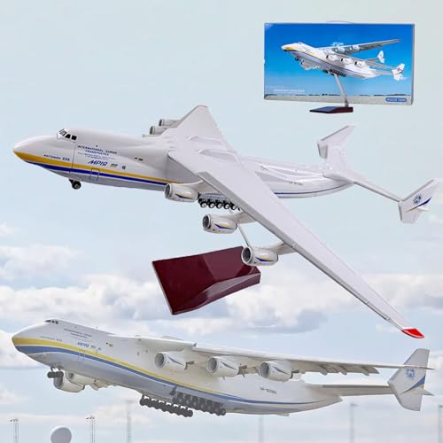 CUNTO AZIZAT 41.9 cm 1:200 Antonov AN-225 Modell Jet Große Modelle Flugzeugmodell Sammlerstücke Harz Druckguss Transportflugzeug Modell für Sammlung Geschenk von CUNTO