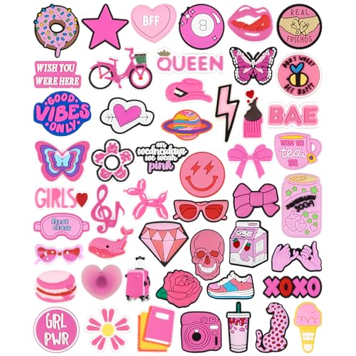 50 Stück Rosa Schuhanstecker Für Croc Schuh Anstecker Mädchenhaft Schuhanhänger Niedlich Zubehör Pink Girl Charms Pins Für Clogs Dekorationen 50 Stück Rosa Schuhanstecker Für Croc Schuh Anstecker Mädchenhaft Schuhanhänger Niedlich Zubehör Pink Girl Charms Pins Für Clogs Dekorationen von CUNUEN