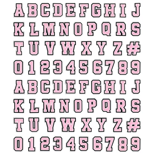 74 Stück Rosa Brief Schuhanstecker Für Croc Schuh Anstecker Schuhanhänger Buchstabe ABC-Z Nummer Zeichen Zubehör Letter Number Charms Pins Für Clogs Dekorationen von CUNUEN