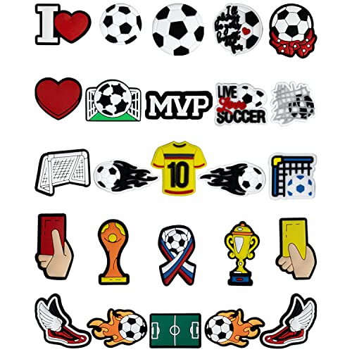 Fußball Schuhanstecker Für Croc Schuh Anstecker Schuhanhänger Zubehör Football Soccer Sport Charms Pins Für Clogs Dekorationen Fußball Schuhanstecker Für Croc Schuh Anstecker Schuhanhänger Zubehör Football Soccer Sport Charms Pins Für Clogs Dekorationen von CUNUEN