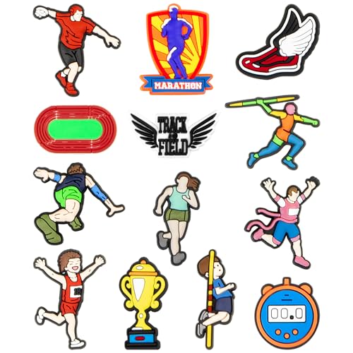 Leichtathletik Schuhanstecker Für Croc Schuh Anstecker Schuhanhänger Zubehör Track and Field Sport Charms Pins Für Clogs Dekorationen Leichtathletik Schuhanstecker Für Croc Schuh Anstecker Schuhanhänger Zubehör Track and Field Sport Charms Pins Für Clogs Dekorationen von CUNUEN