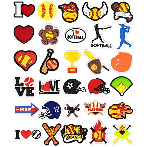 Softball Schuhanstecker Für Croc Schuh Anstecker Schuhanhänger Zubehör Sport Charms Pins Für Clogs Dekorationen Softball Schuhanstecker Für Croc Schuh Anstecker Schuhanhänger Zubehör Sport Charms Pins Für Clogs Dekorationen von CUNUEN