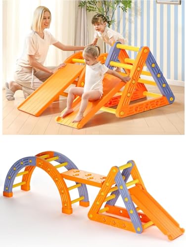 CUPCHID Baby-Kletterspielzeug, Montessori-Klettergerüst aus Kunststoff, Indoor-Klettergerüste für Kleinkinder, Maximale Tragfähigkeit 50 kg (A) von CUPCHID