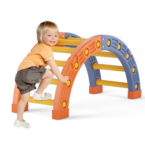 CUPCHID 2-in-1-Kletterleiterbogen für Kleinkinder, Waldorf-Kinder-Indoor-Klettergerüst, Lernspielplatz für Kinder von CUPCHID