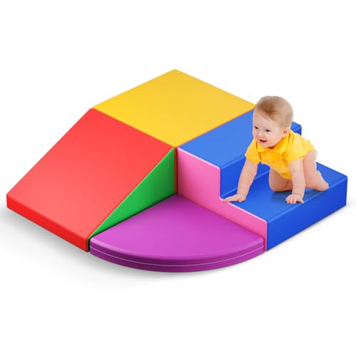 CUPCHID Softbausteine, Kletter- und Krabbelschaum-Spielset für Kleinkinder, pädagogische weiche Kletterblöcke, weiche Babyspielgeräte (DM152116) von CUPCHID