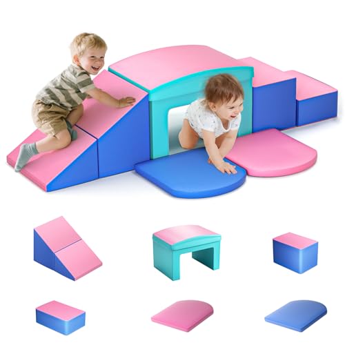 CUPCHID Klettergerüste für Kinder,Soft Play Schaumstoff Bausteine Kinder,Softbausteine Klettern Riesenbausteine,Kletterspielzeug für Kleinkinder von 1–3 Jahren（JM-98728） von CUPCHID