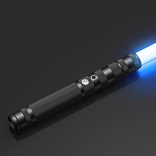 CUPCHID Lichtschwert,RGB 7-Farben-Lichtschwert mit Metallgriff,Smooth Swing USB-wiederaufladbares Lichtschwert mit Soundeffekt für Kinder Erwachsene (77 cm) von CUPCHID
