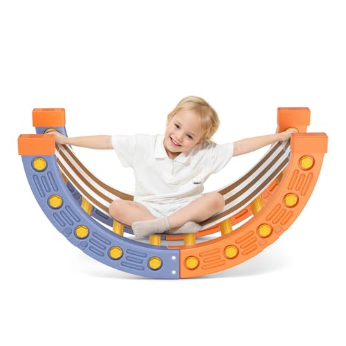 CUPCHID Montessori Indoor Spielset,2-in-1 Montessori Klettergerüst Set,Kletterbogen mit Kissen, Indoor Spielplatz 1-3 Jahre von CUPCHID