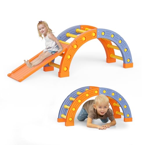 CUPCHID Montessori Indoor Spielset: 5-in-1 Klettergerüst mit Rutsche, Bogen & Matte für Kleinkinder und Kinder von CUPCHID