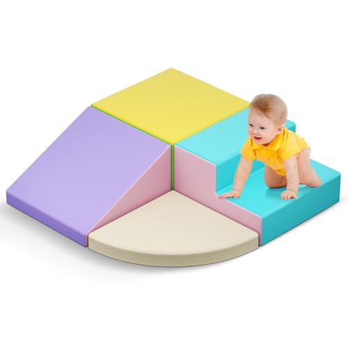 CUPCHID Schaumstoff bausteine Kinder,Schaumstoff bausteine,4 STK Softbausteine Klettern Riesenbausteine Motorik Großbausteine (JM-1541) von CUPCHID