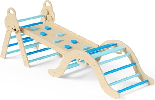 klettergerüst Indoor,7-in-1 Montessori Indoor Spielset (B) von CUPCHID