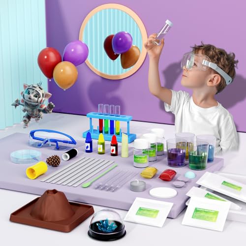 5 In 1 Science Lab Kits für Kinder im Alter von 4-6 Jahren, 52 Wissenschaftliche Experimente Spielzeug Geschenke für Mädchen & Jungen von CUQI