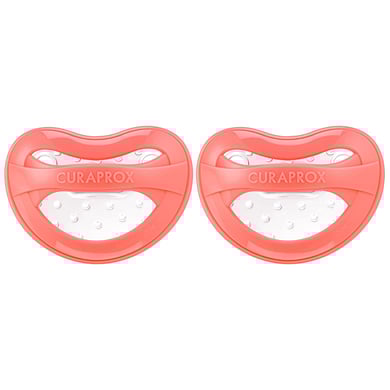 CURAPROX baby Schnuller Gr. 1 ab dem 7. Monat in coral, duo von CURAPROX baby