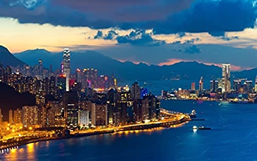 100-teiliges Puzzle mit Hongkong-Nachtansicht für Erwachsene und Jugendliche. Puzzles für Kinder, Gehirntrainingspuzzles für Kinder, Lernspiele, Geschenk, 45,5 x 35,5 cm 100-teiliges Puzzle mit Hongkong-Nachtansicht für Erwachsene und Jugendliche. Puzzles für Kinder, Gehirntrainingspuzzles für Kinder, Lernspiele, Geschenk, 45,5 x 35,5 cm von CUREW