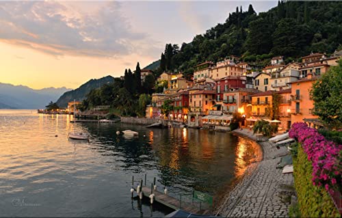 1000-teiliges Puzzle für Erwachsene „EIN ruhiger Abend am Comer See, Italien“ 70 x 50 cm 1000-teiliges Puzzle für Erwachsene „EIN ruhiger Abend am Comer See, Italien“ 70 x 50 cm von CUREW