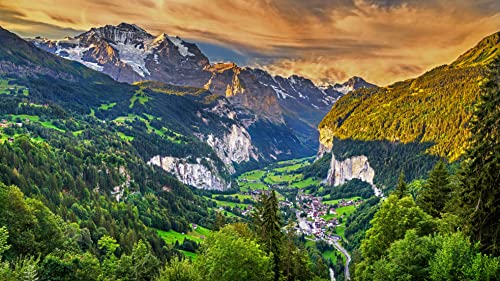 1000-teiliges Puzzle für Erwachsene Lauterbrunnental, Schweizer Alpen 70x50CM 1000-teiliges Puzzle für Erwachsene Lauterbrunnental, Schweizer Alpen 70x50CM von CUREW