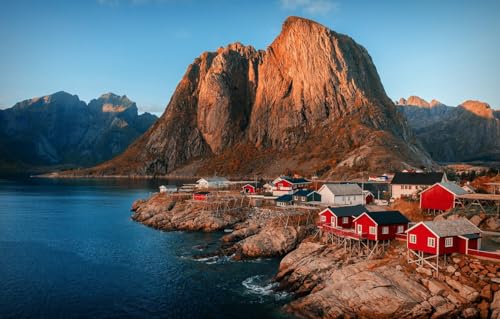 1000-teiliges Puzzle für Erwachsene | Puzzle | Puzzles 1000 Teile für Erwachsene | Landschaftspuzzle, Berge, Felsen, Norwegen, Fjord 38 x 26 cm von CUREW