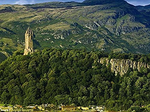 200-teiliges, wunderbares Denkmal auf einem Hügel oberhalb von Stirling, Schottland, großes Puzzle für Erwachsene und Jugendliche, 35 x 25 cm von CUREW
